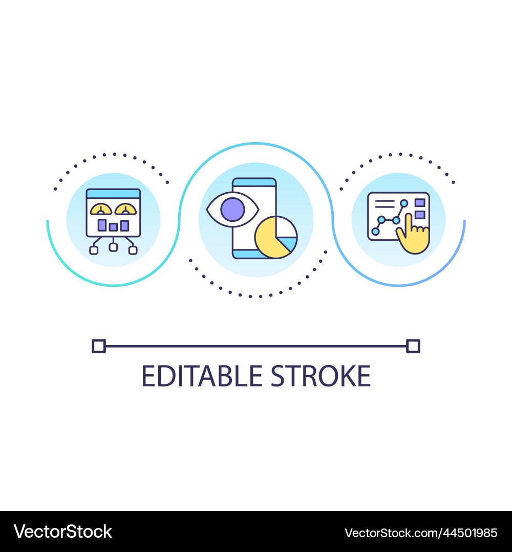 Optimize strategy loop concept icon Optimize strategy loop concept icon Vector Image