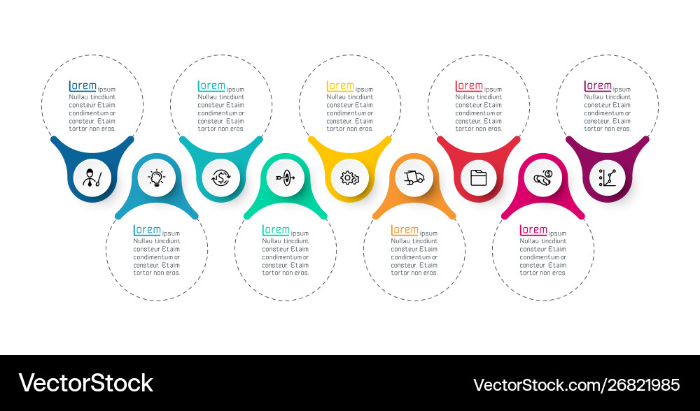 Ring Bar Charts - Data Visualization vector image