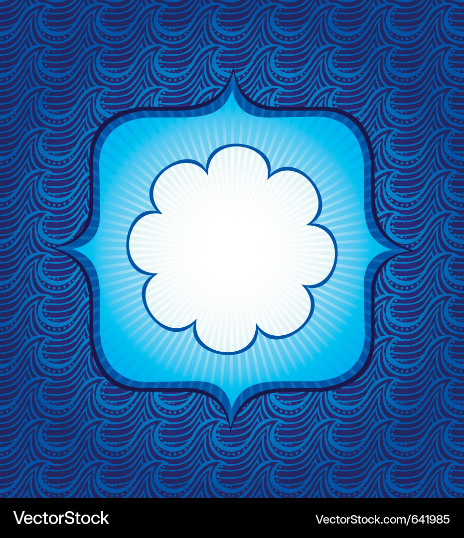Sea background with frame Vector Image