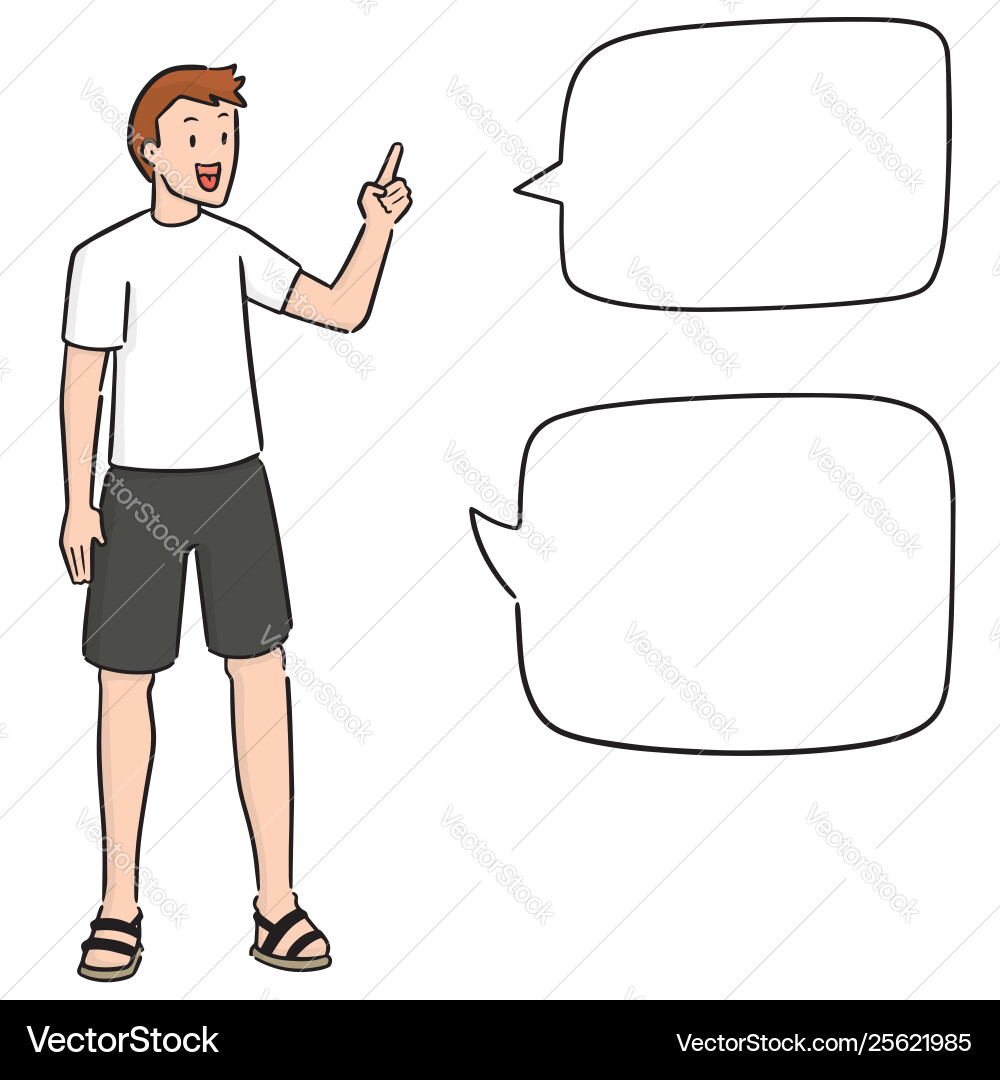 Set man talking Royalty Free Vector Image - VectorStock