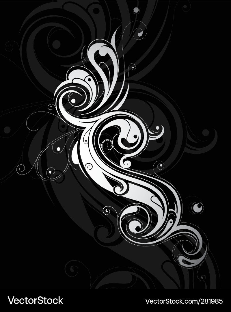 Swirl & Wave Pattern vector image