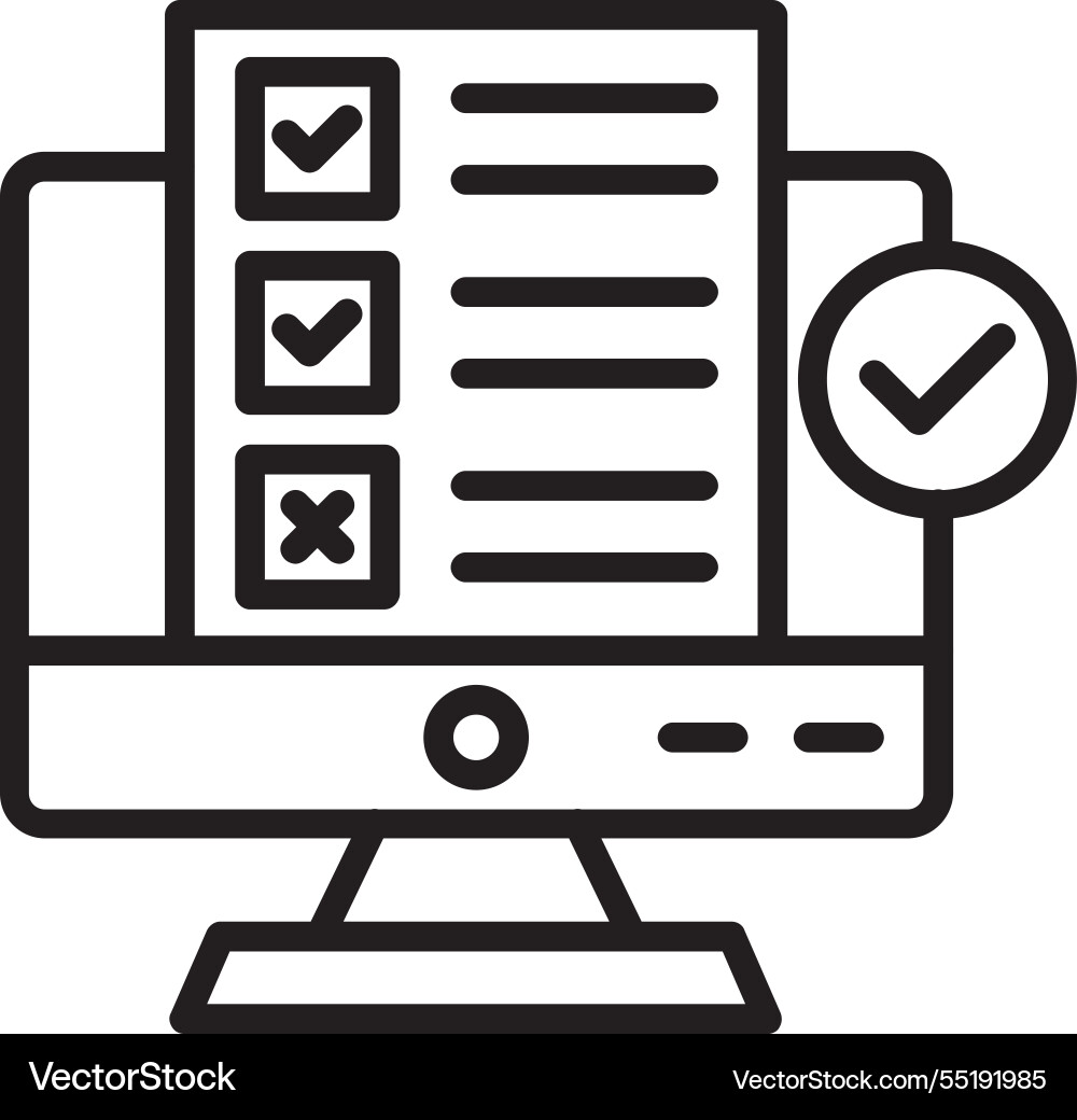 Testing line icon design Vector Image