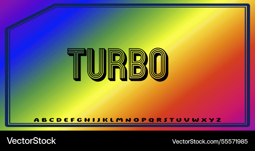 Text effects with editable colors and abstract Vector Image
