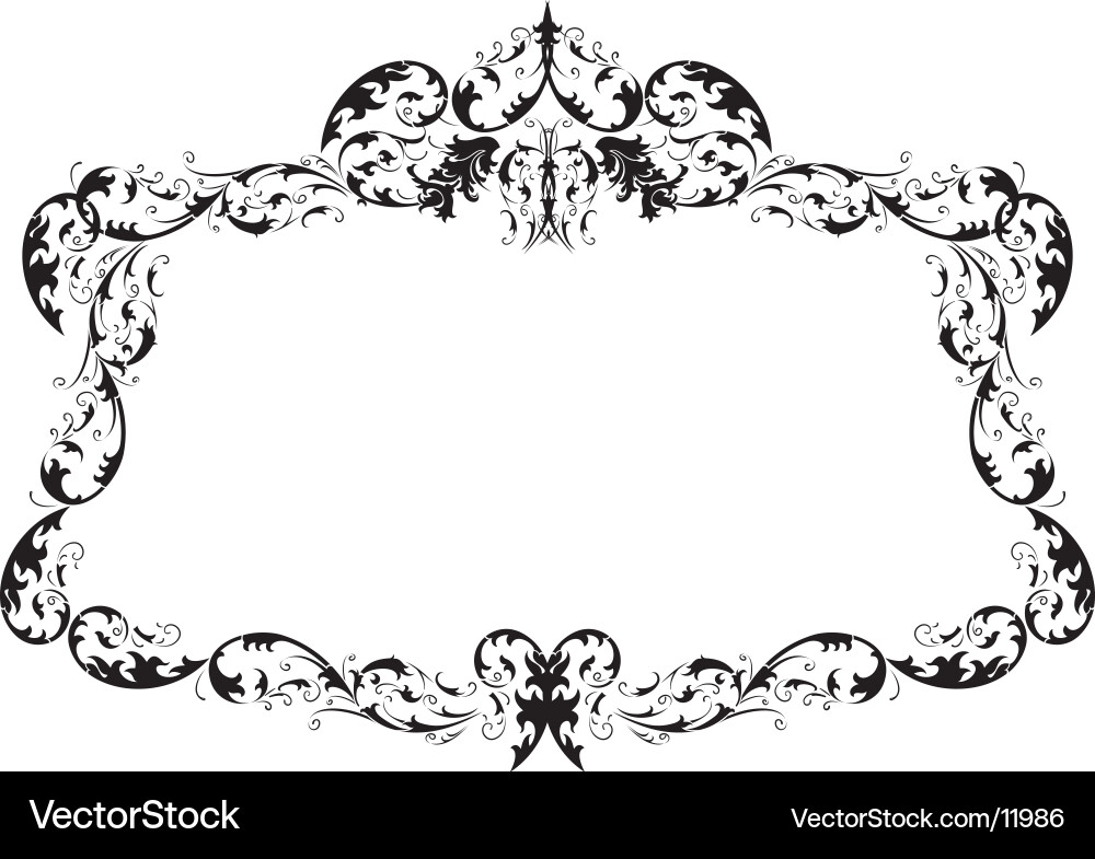 Elegant Calligraphic Frame Vector Image