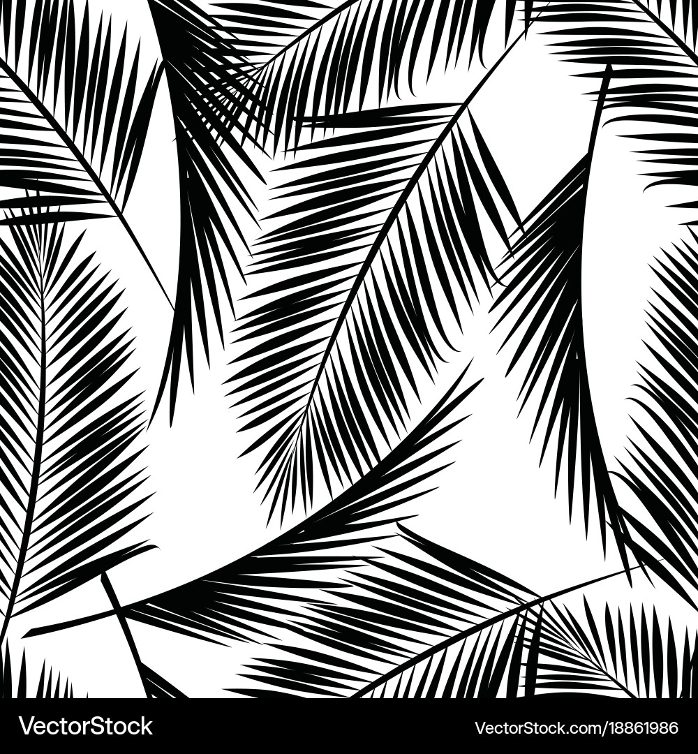 Exotic Palm Leaf Pattern Vector Image