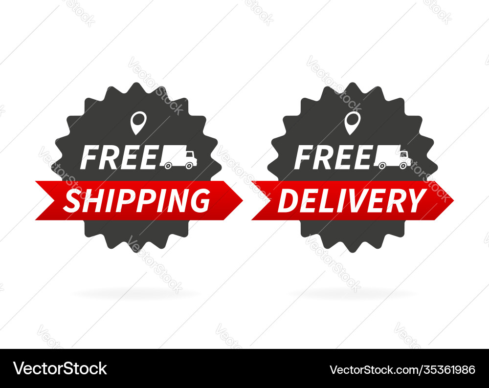 Kostenloser Versand Banner Kostenloser Versand Banner vektorbild