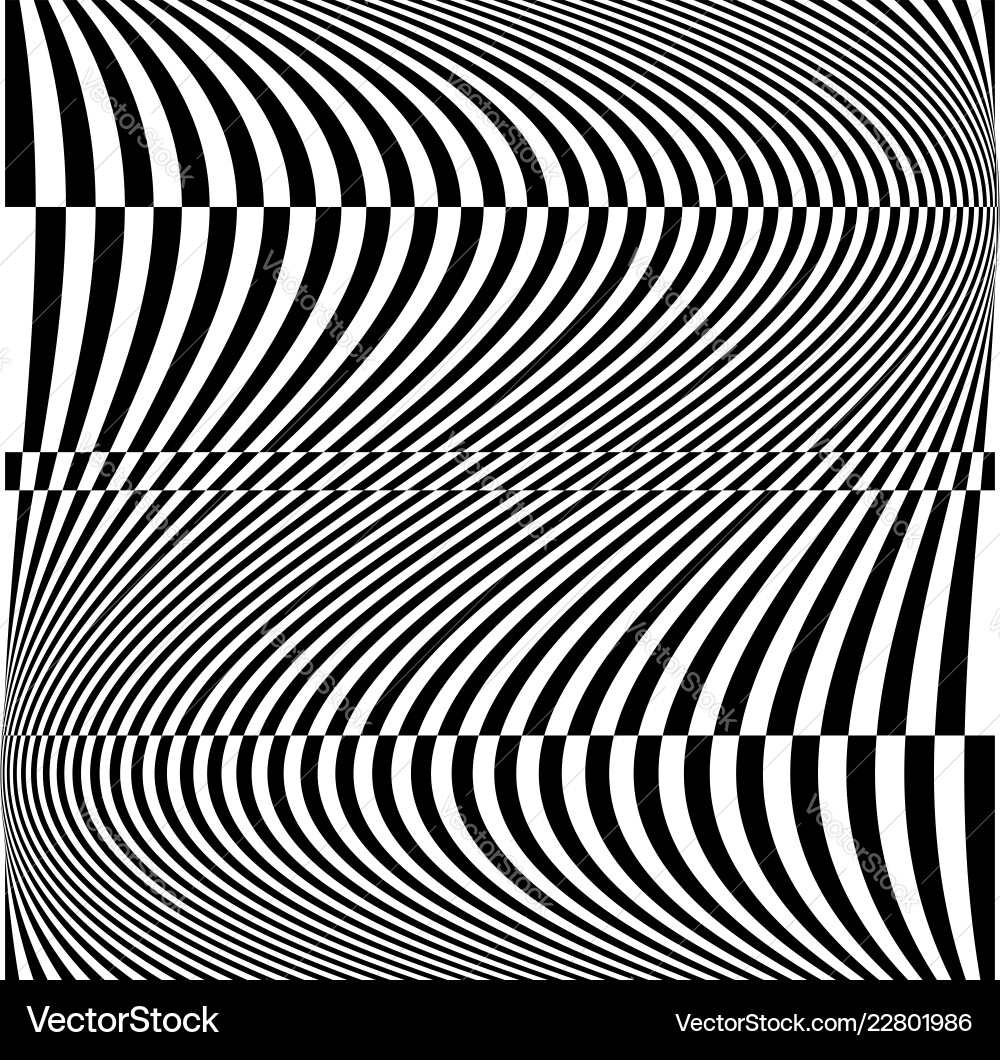 Lined background with wave effect Lined background with wave effect Vector Image