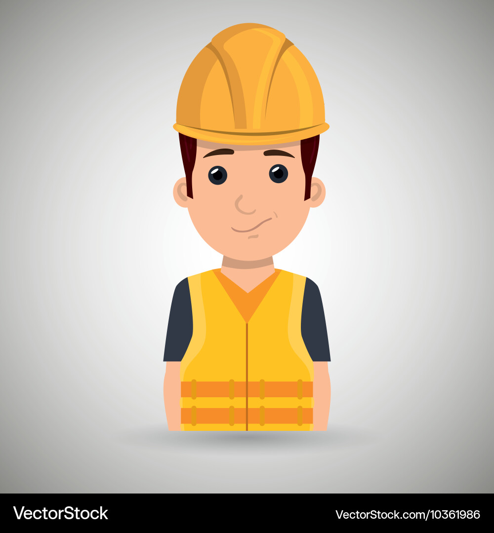 Man worker protection tools icon Vector Image