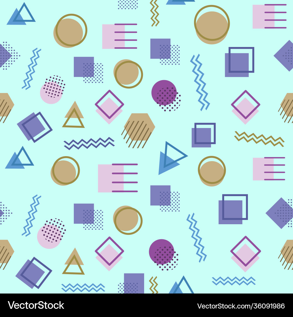 Memphis style with geometric pattern Memphis style with geometric pattern vector image