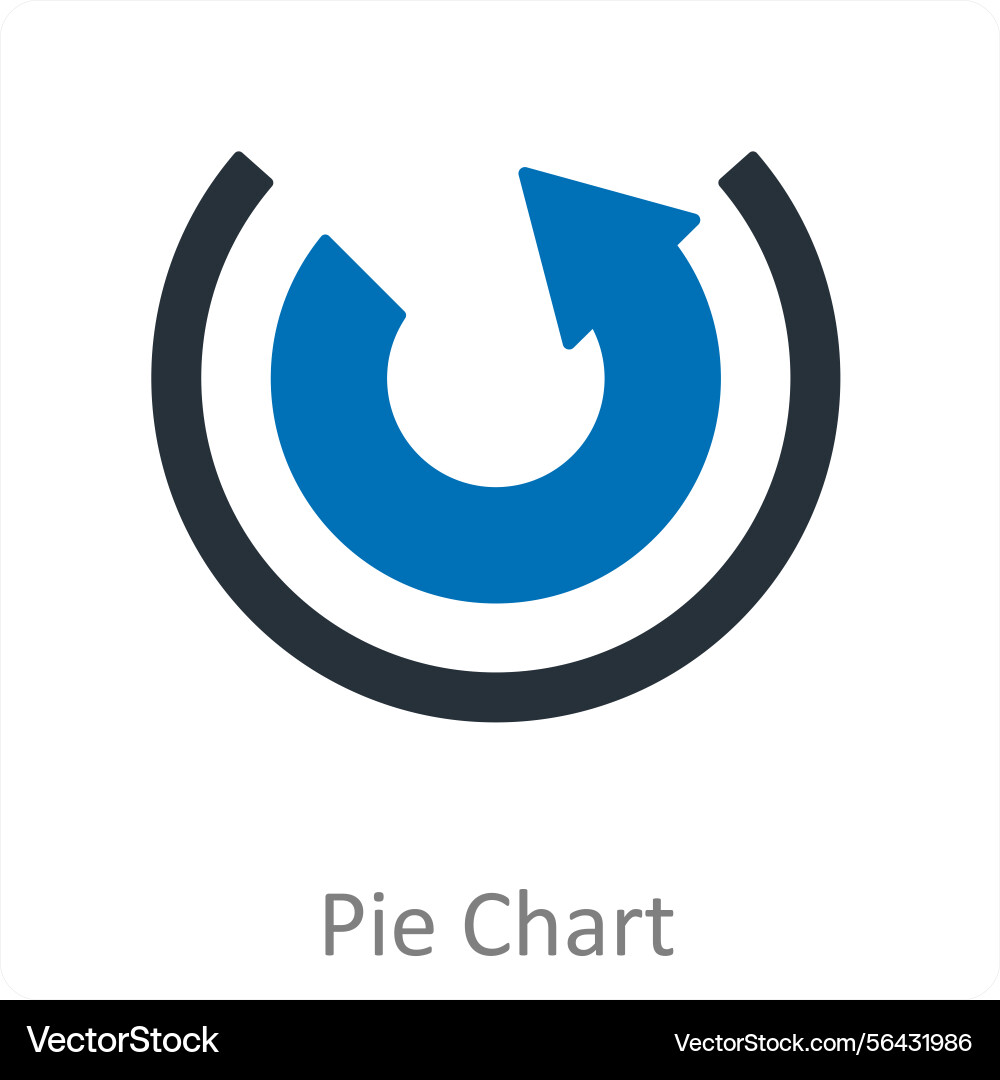 Pie chart and data icon concept Vector Image