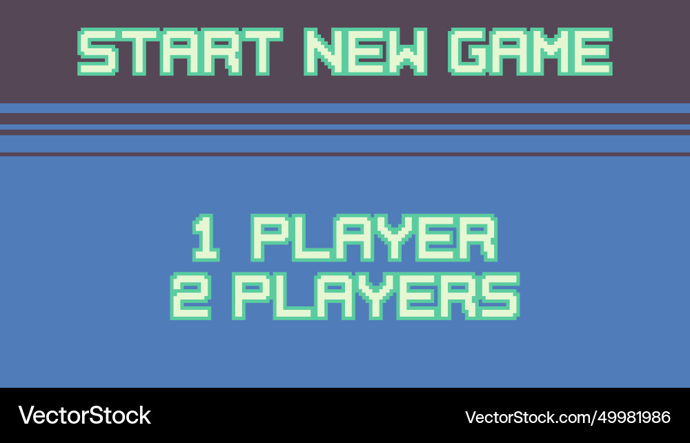 Start new game background with player selection 8 Start new game background with player selection 8 vector image
