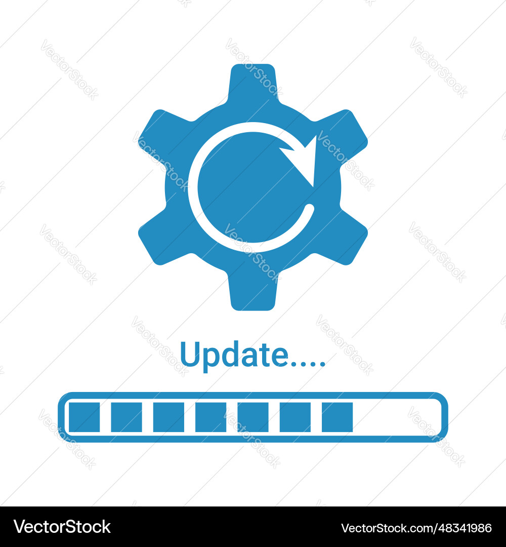 Update icon upgrade system sign installing Vector Image