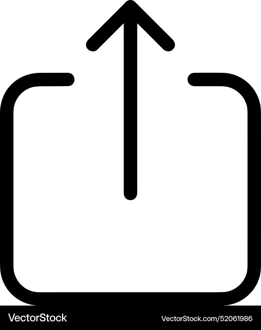 Upload outline icon symbol image Vector Image