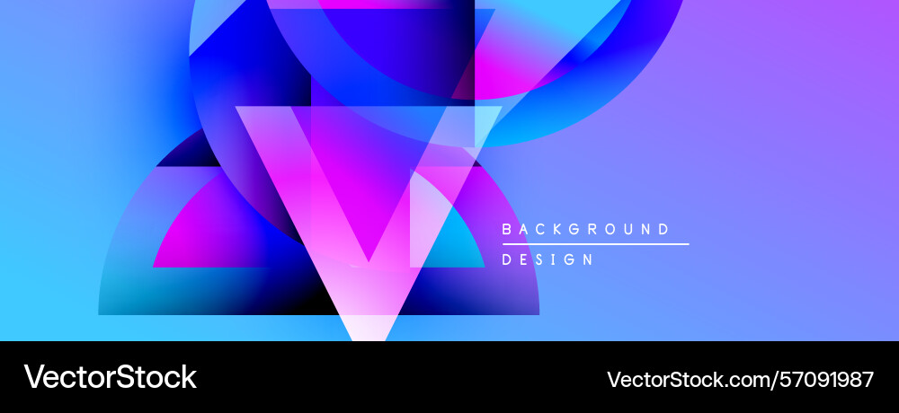 Abstract vibrant design features overlapping Vector Image