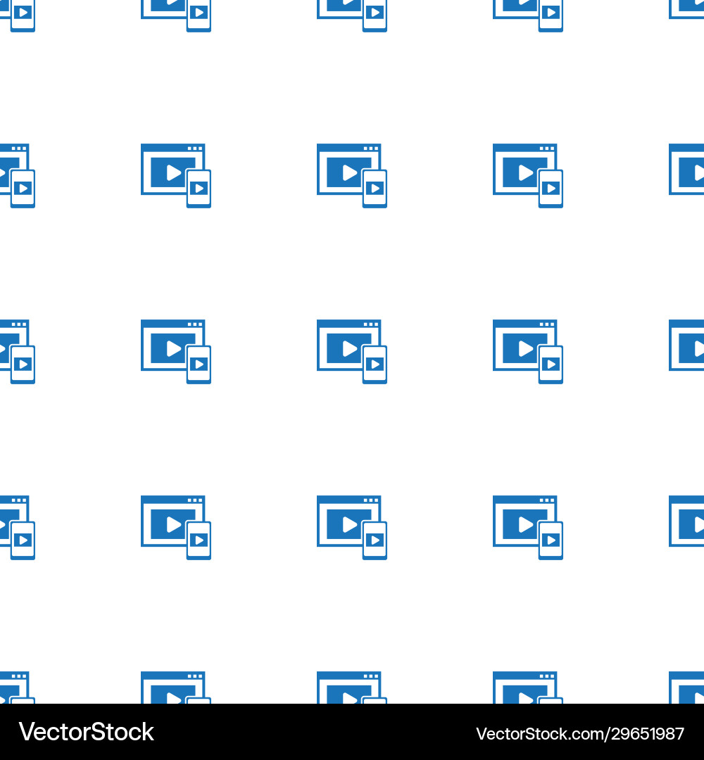 Adaptive streaming icon pattern seamless isolated Vector Image