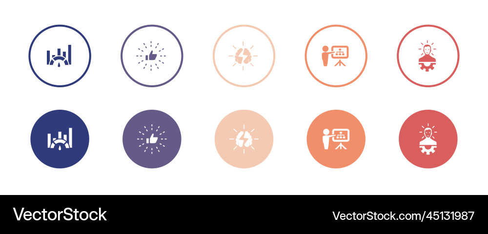 Benchmarking best practices brainstorming vector image