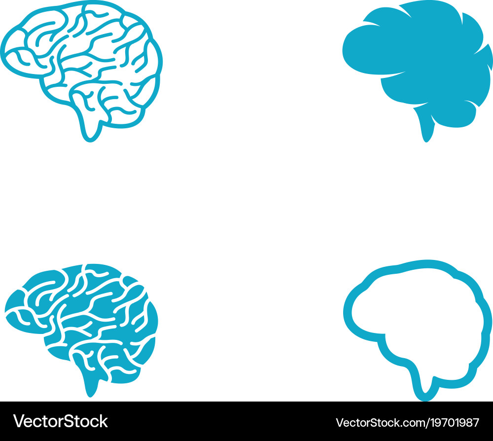 Brain icon template Royalty Free Vector Image - VectorStock