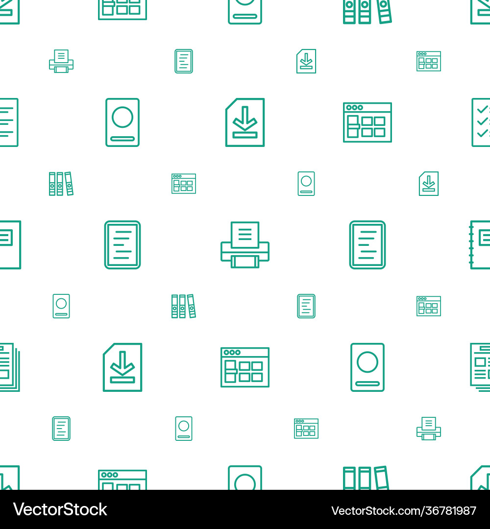 Document icons pattern seamless white background Vector Image
