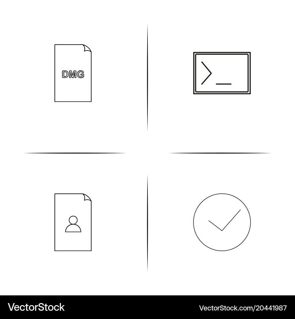 Files and folders sign simple linear icon vector image