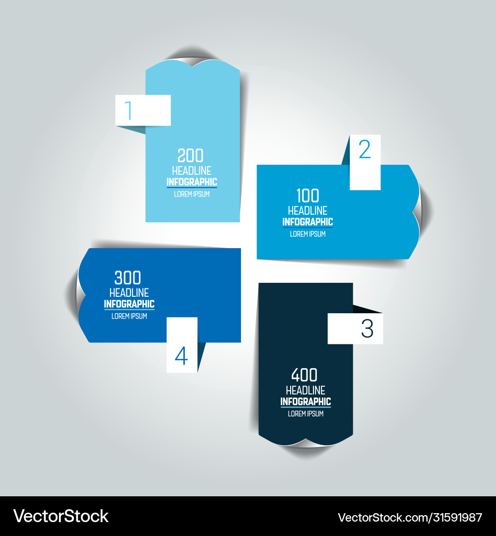 Four steps arrow scheme chart diagram module Four steps arrow scheme chart diagram module vector image