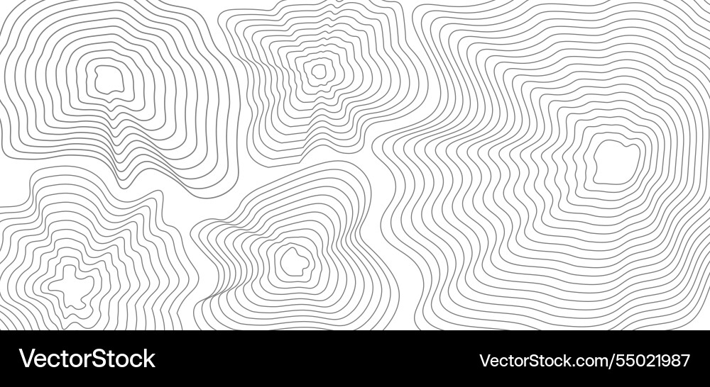 Geography line map with topographic background Vector Image