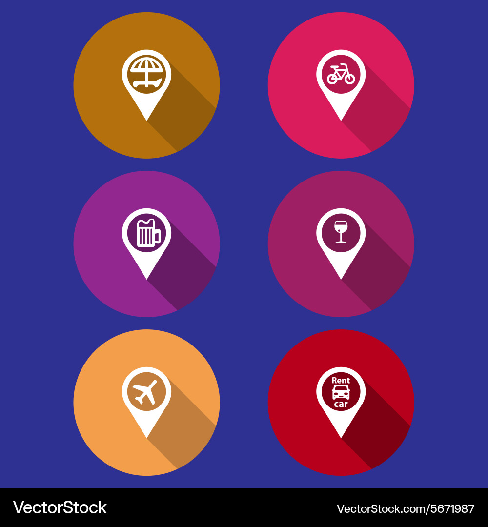 Map pointer vector image