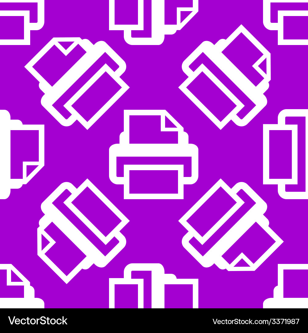 Printer web icon flat design seamless pattern vector image