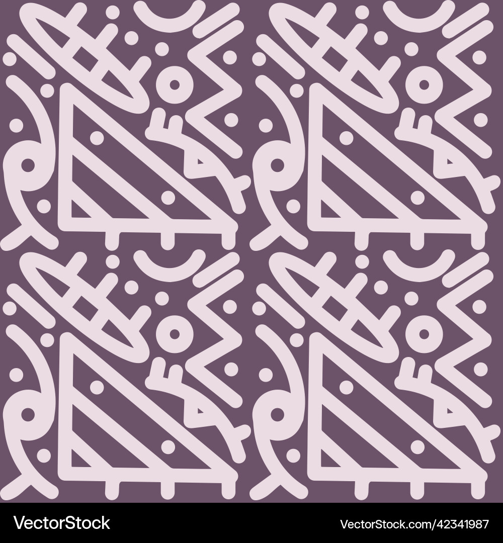 Seamless pattern with abstract geometric elements Vector Image