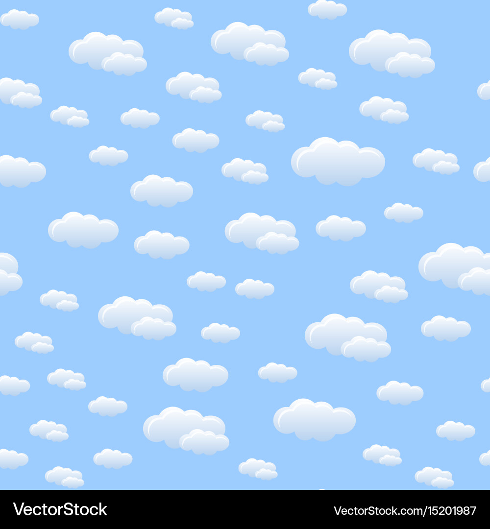 Seamless pattern with clouds Vector Image