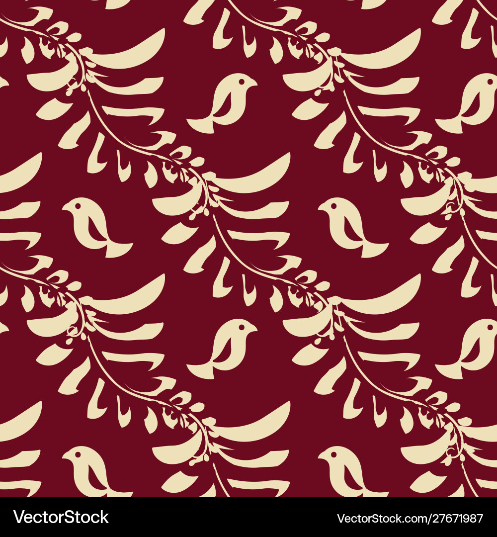 Seamless pattern with diagonal botanical Seamless pattern with diagonal botanical vector image