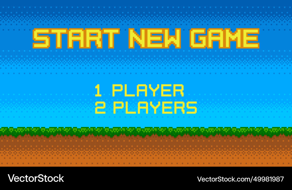 Start new game background with player selection 8 Start new game background with player selection 8 vector image