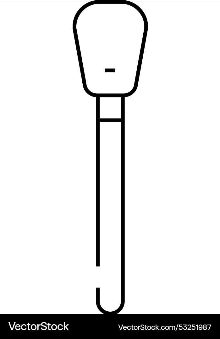 Stick for cleaning fragile items line icon Vector Image