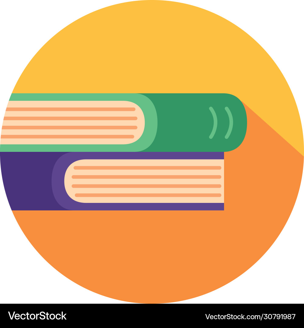 Text books closed block style icon Text books closed block style icon Vector Image