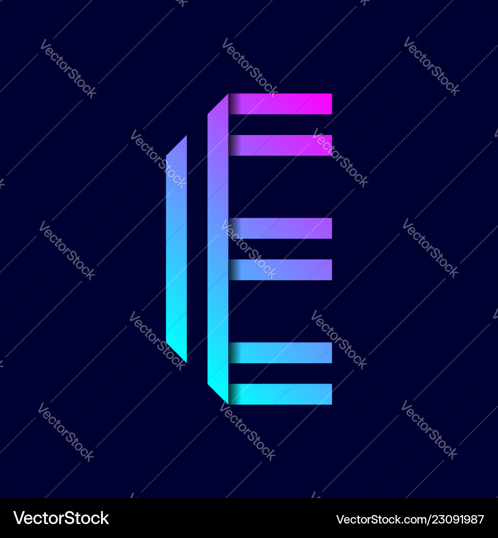 Trend colored letter folded from paper tapes Trend colored letter folded from paper tapes vector image