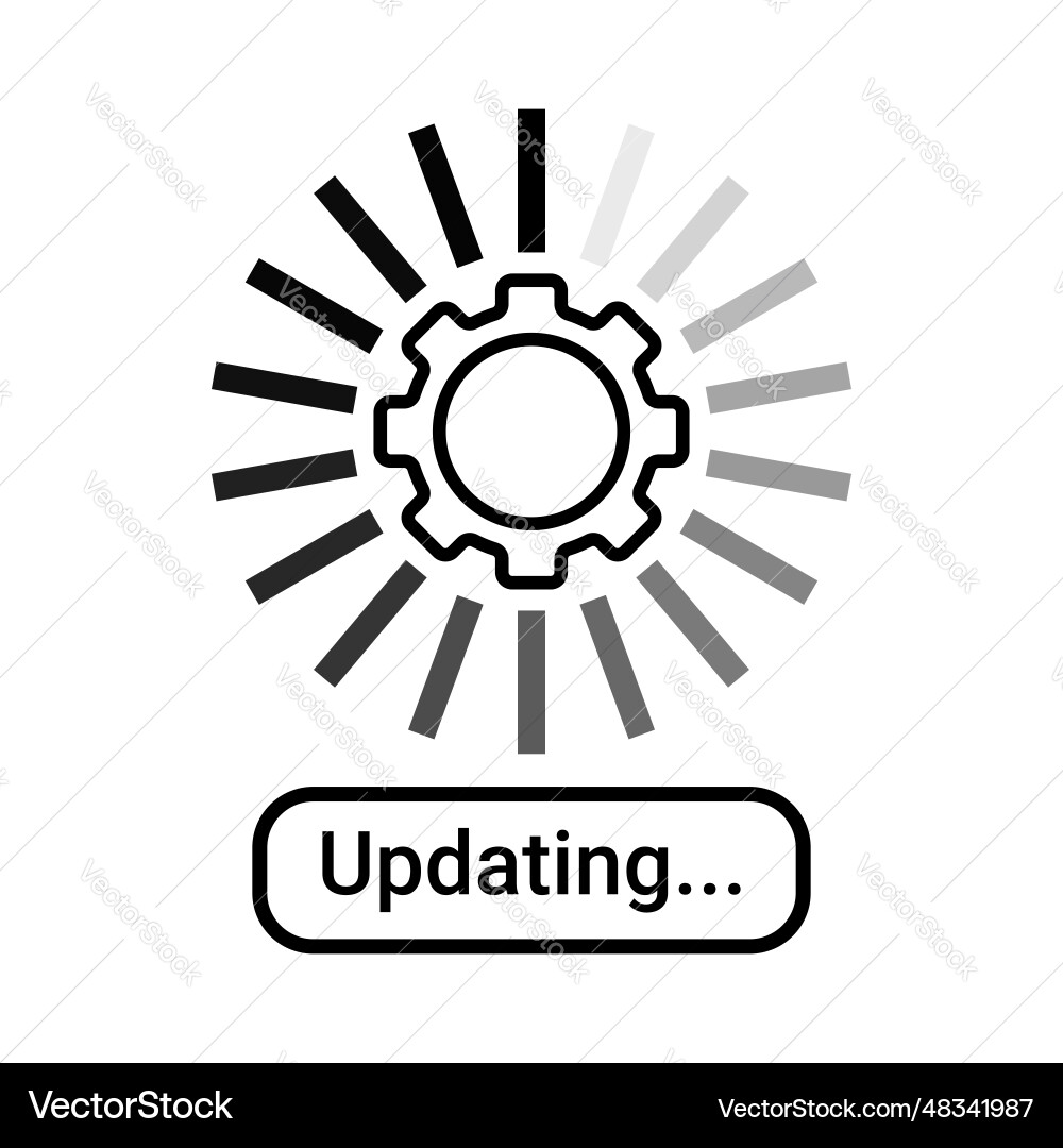 Update icon upgrade system sign installing Update icon upgrade system sign installing vector image