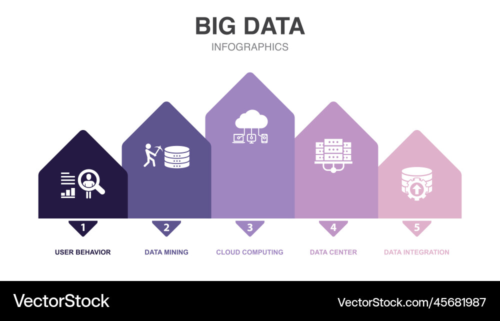 User Data Analysis Cloud vector image