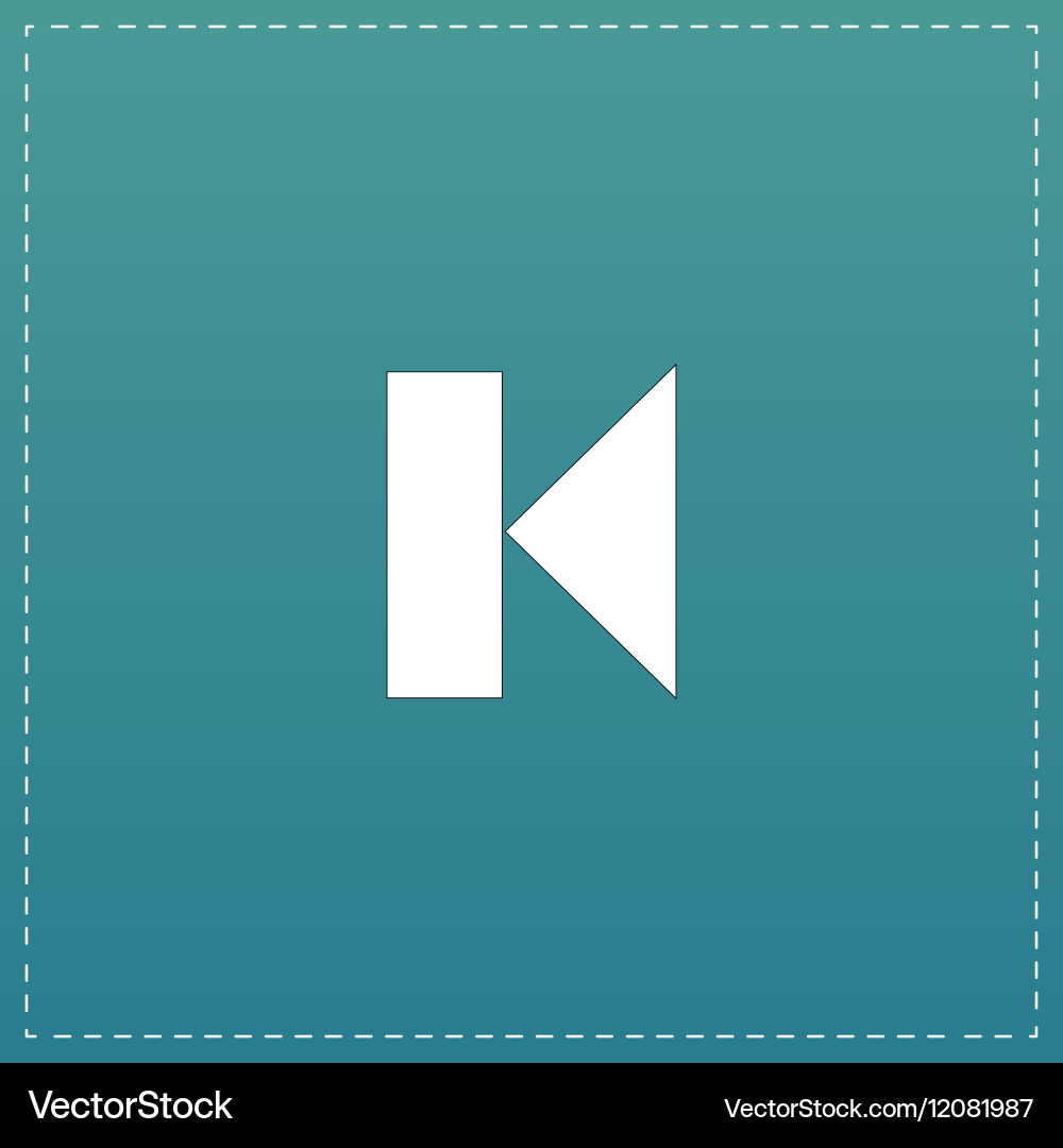 Zurück Track Pfeil Media Player Steuertaste Vektorbild