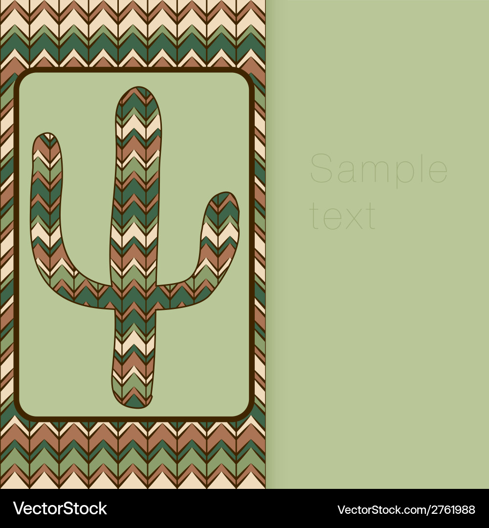 Background pattern with cactus use as backdrop vector image