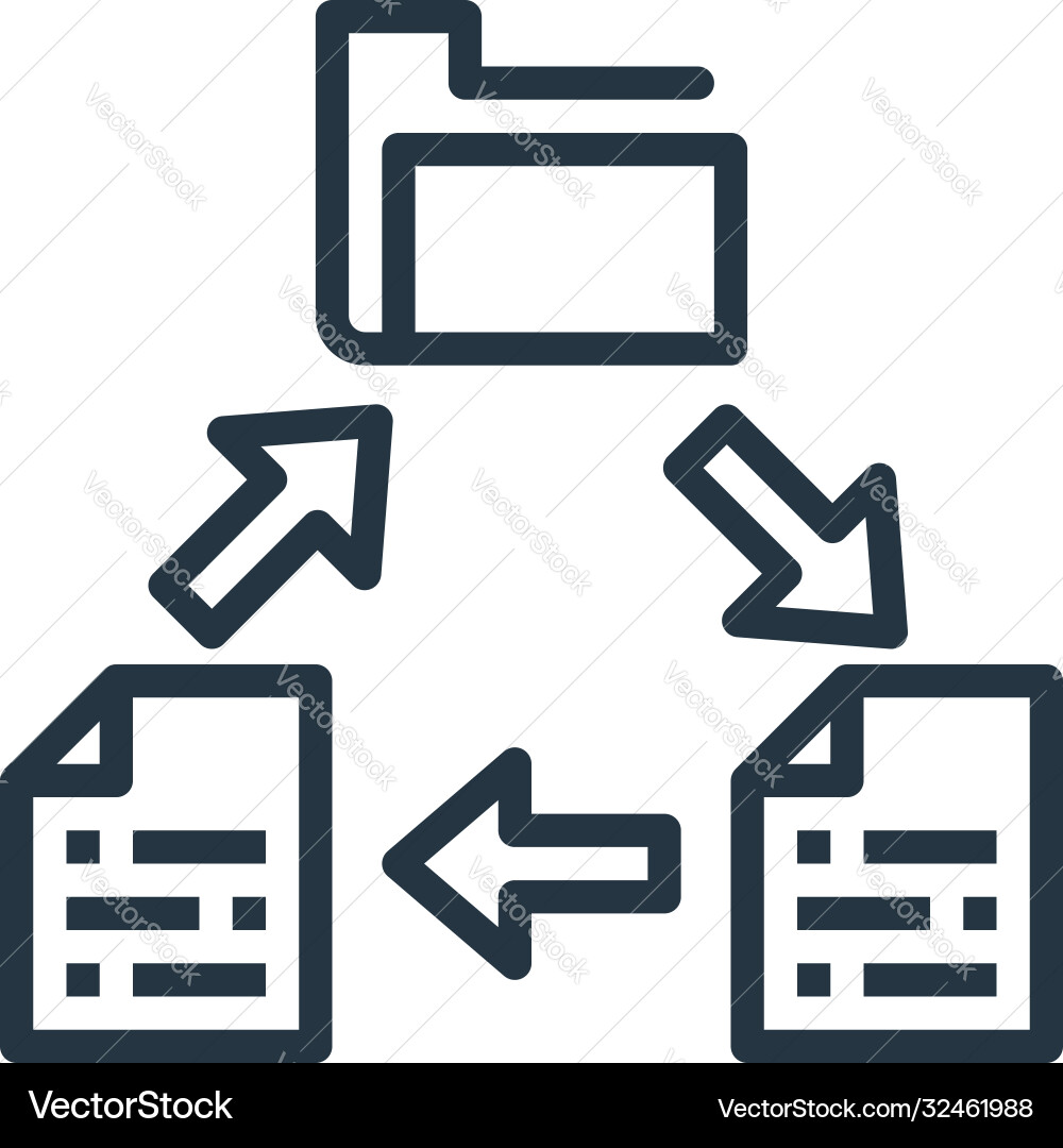 File sharing icon isolated on white background Vector Image