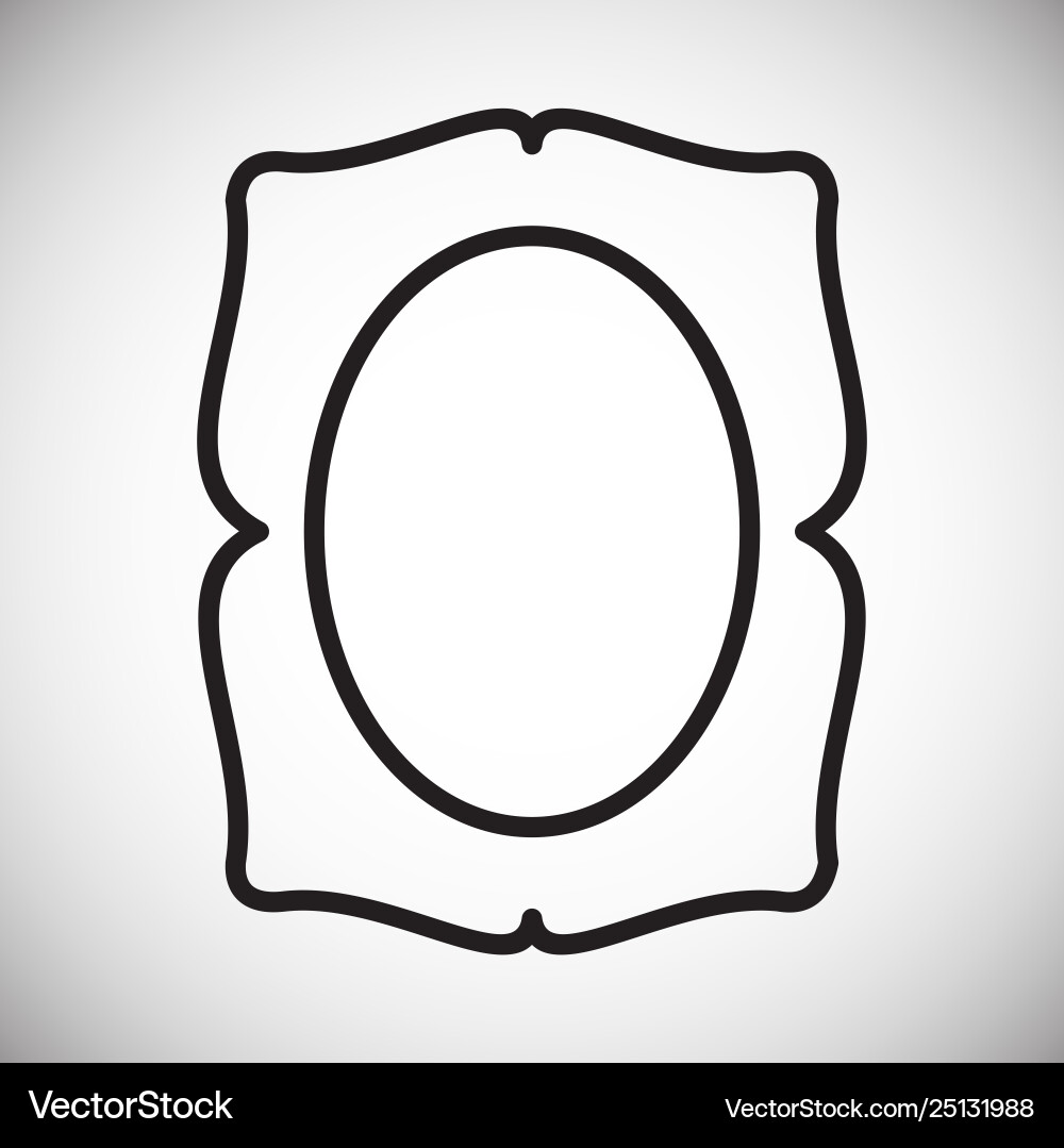 Frame icon on background for graphic and web Frame icon on background for graphic and web Vector Image