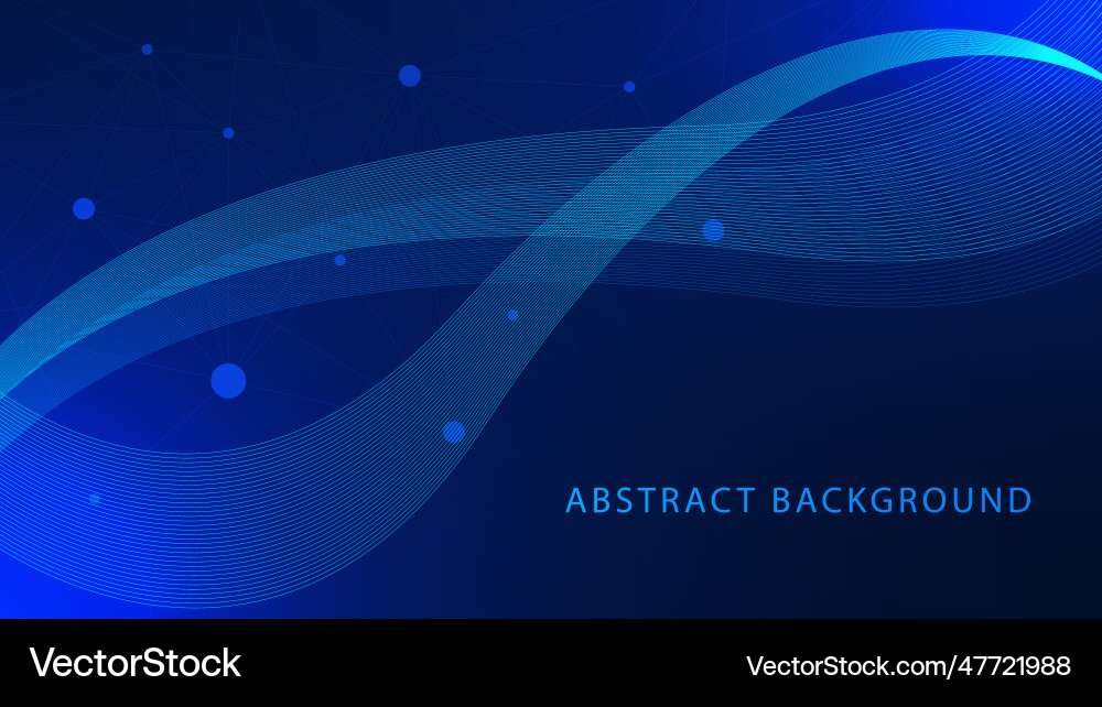 Glowing wave with connecting dots and lines Glowing wave with connecting dots and lines vector image