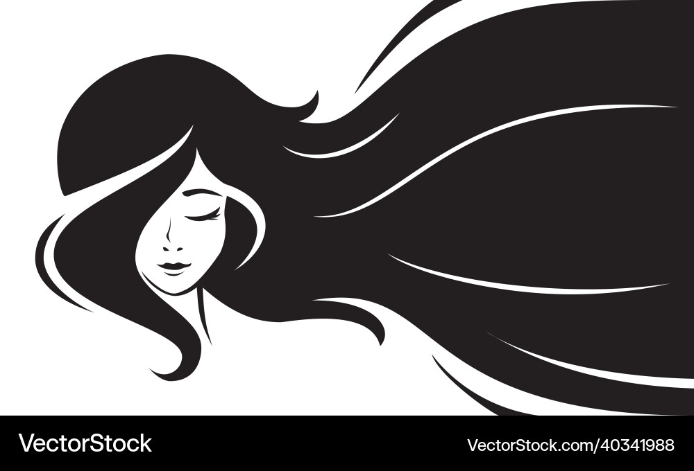Haircut stilisierte Frisur isolierte Logo Vorlage Haircut stilisierte Frisur isolierte Logo Vorlage vektorbild