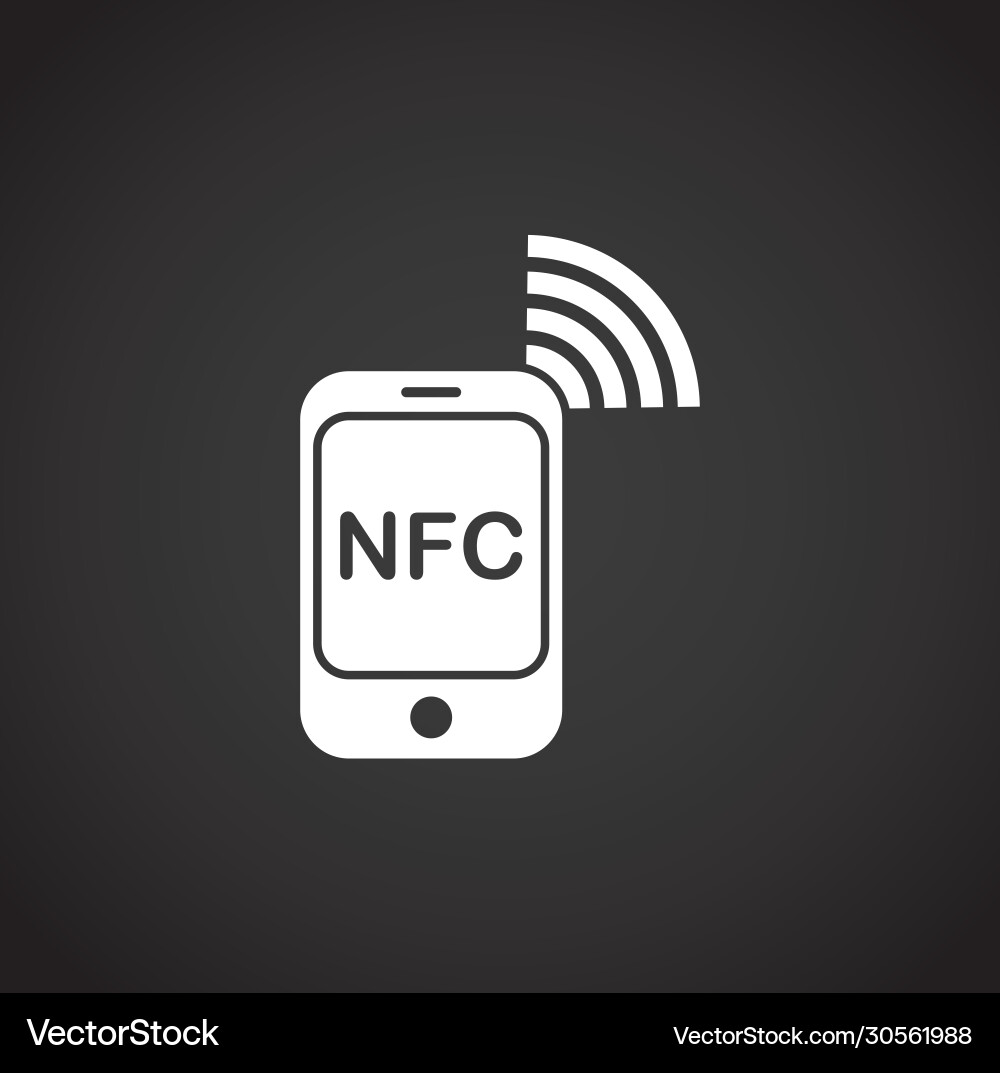 Nfc related icon on background for graphic and web Nfc related icon on background for graphic and web vector image