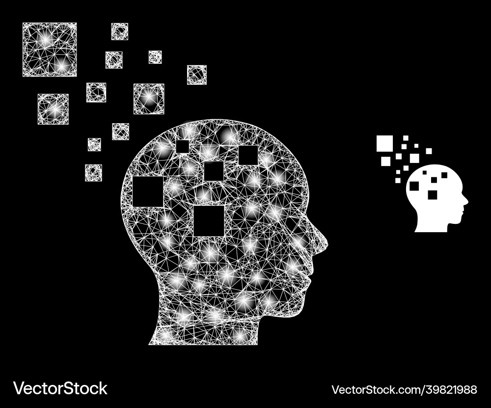 Polygonal wire frame mesh memory compilation Polygonal wire frame mesh memory compilation Vector Image