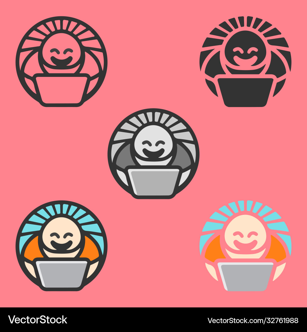 Programmer working in a software developer Programmer working in a software developer Vector Image