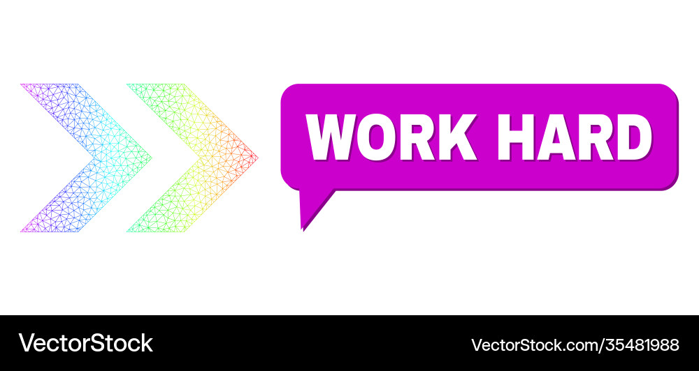 Rainbow network gradient shift right icon and work Rainbow network gradient shift right icon and work vector image