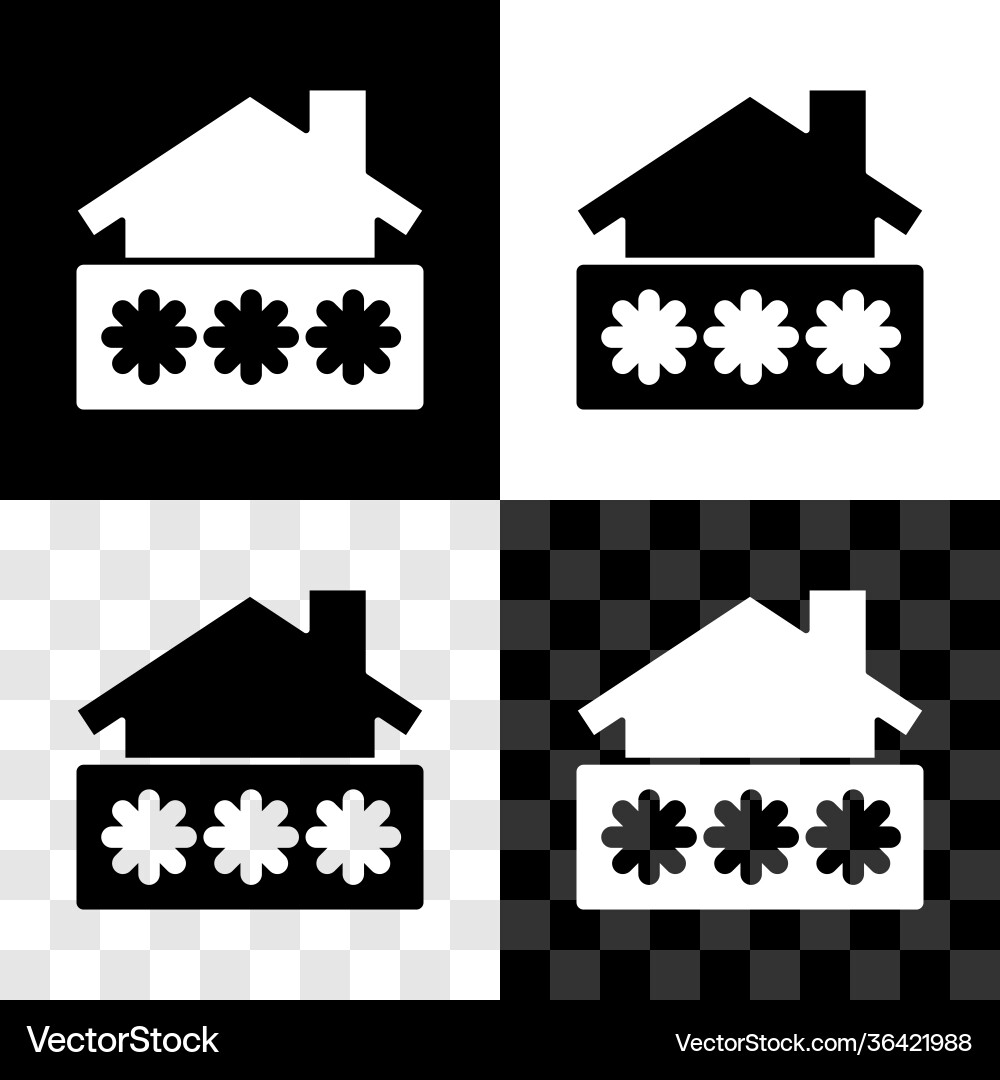 Set house with password notification icon isolated vector image