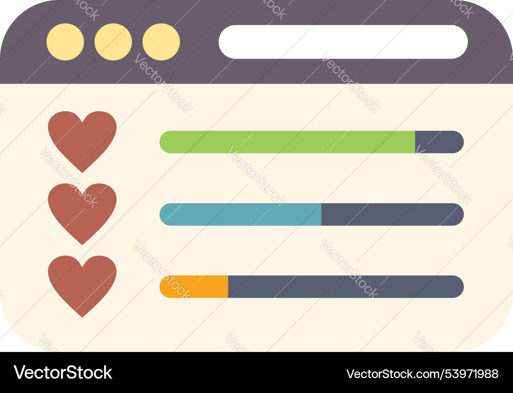 Website rating with progress bars showing customer Website rating with progress bars showing customer vector image