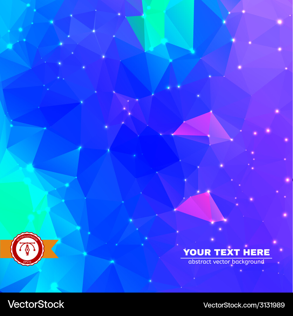 Abstract colorful triangles background vector image
