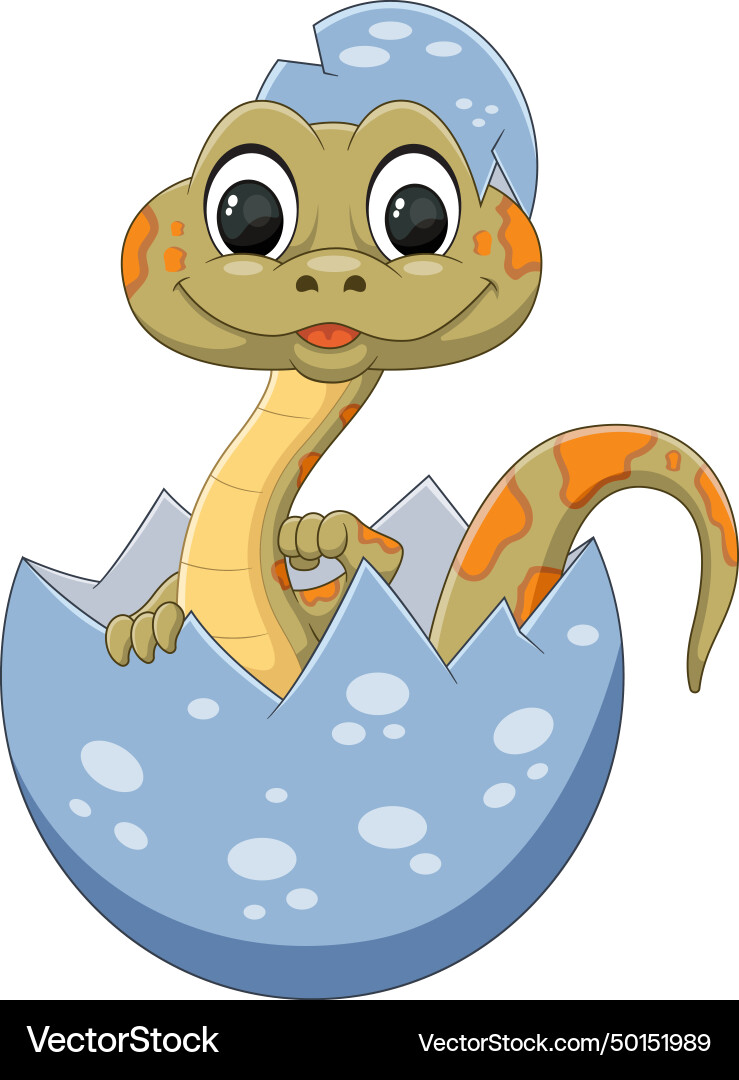 Cartoon baby yunnanosaurus dinosaur schlüpft aus Cartoon baby yunnanosaurus dinosaur schlüpft aus vektorbild